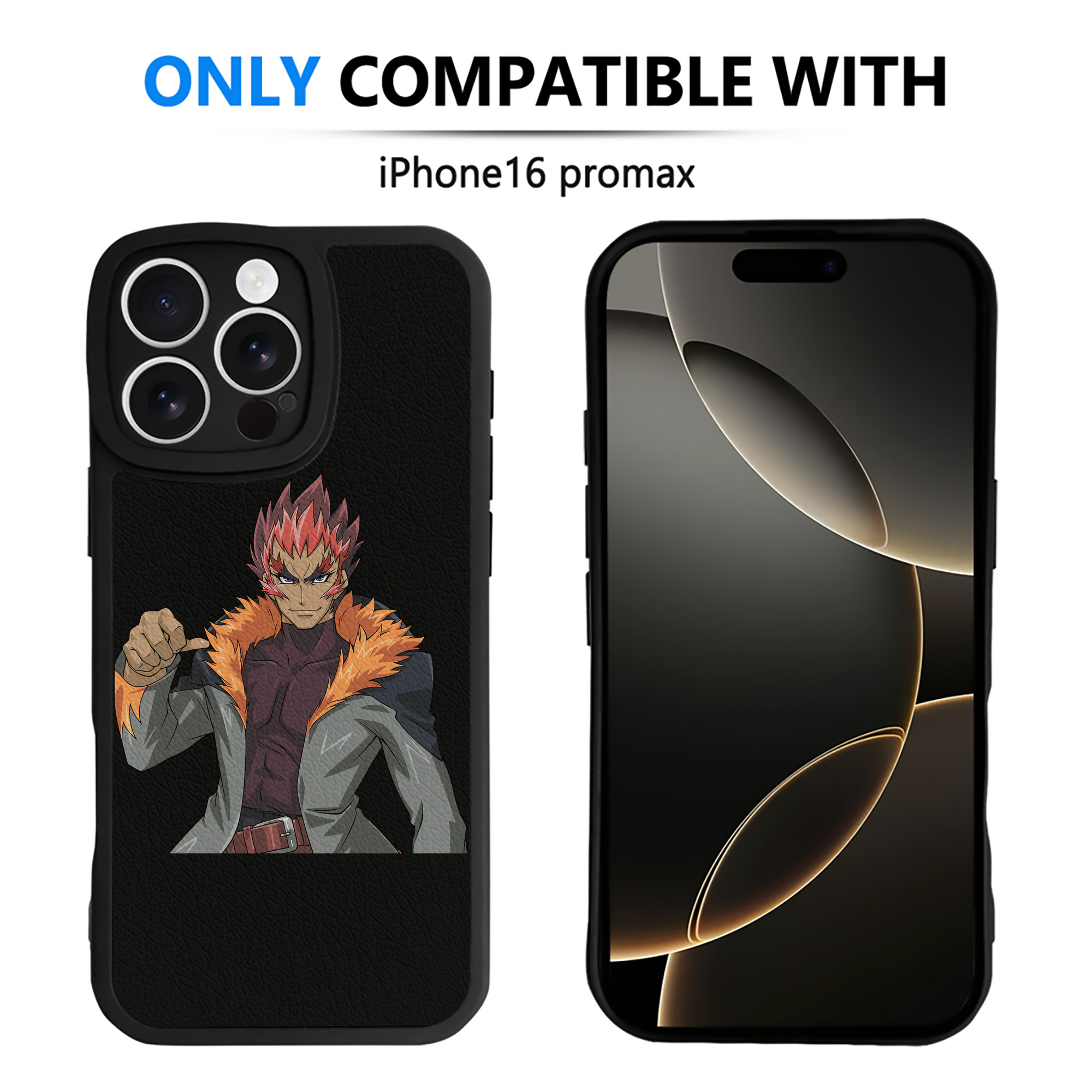 （画像用） 遊☆戯☆王 Yu-Gi-Oh! 【iPhone 16シリーズ対応】シリコンスマホケース（レザー調） 材質：シリコン
